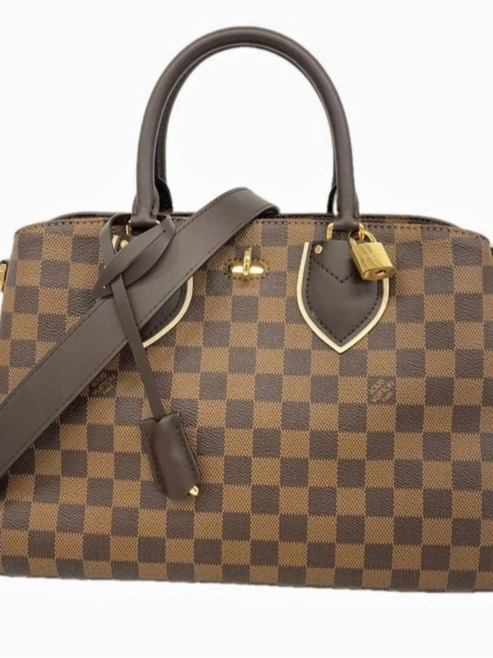 Louis Vuitton normandy MM Damier Ebene Satchel Brown & Beige